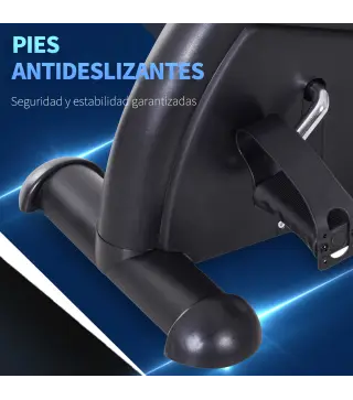 Minibicicleta Estática Pedalier de Metal Aparato de Ejercicios 2 en 1 Brazos y Piernas Resistencia Ajustable Pantalla LCD para l