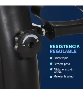 Minibicicleta Estática Pedalier de Metal Aparato de Ejercicios 2 en 1 Brazos y Piernas Resistencia Ajustable Pantalla LCD para l