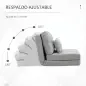 Sofá Cama Individual Plegable Sofá Cama Tapizado en Lino con Respaldo Ajustable 5 Posiciones 1 Almohada Gris Claro Sofá Cama Individual Plegable Sofá Cama Tapizado en Lino con Respaldo Ajustable 5 Posiciones 1 Almohada Gris Claro