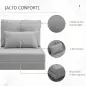 Sofá Cama Individual Plegable Sofá Cama Tapizado en Lino con Respaldo Ajustable 5 Posiciones 1 Almohada Gris Claro Sofá Cama Individual Plegable Sofá Cama Tapizado en Lino con Respaldo Ajustable 5 Posiciones 1 Almohada Gris Claro