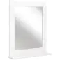 Espejo de Baño Espejo de Pared Moderno con Estante de Almacenaje y Marco de Madera 50x11,5x60 cm Blanco