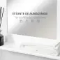 Espejo de Baño Espejo de Pared Moderno con Estante de Almacenaje y Marco de Madera 50x11,5x60 cm Blanco
