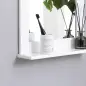 Espejo de Baño Espejo de Pared Moderno con Estante de Almacenaje y Marco de Madera 50x11,5x60 cm Blanco
