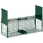 Trampa para Animales Vivos con 2 Puertas Jaula de Captura Metálica con Asa para Ratones Roedores 80x25x30 cm Verde Oscuro Trampa para Animales Vivos con 2 Puertas Jaula de Captura Metálica con Asa para Ratones Roedores 80x25x30 cm Verde Oscuro
