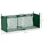 Trampa para Animales Vivos con 2 Puertas Jaula de Captura Metálica con Asa para Ratones Roedores 80x25x30 cm Verde Oscuro Trampa para Animales Vivos con 2 Puertas Jaula de Captura Metálica con Asa para Ratones Roedores 80x25x30 cm Verde Oscuro