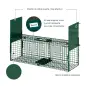 Trampa para Animales Vivos con 2 Puertas Jaula de Captura Metálica con Asa para Ratones Roedores 80x25x30 cm Verde Oscuro Trampa para Animales Vivos con 2 Puertas Jaula de Captura Metálica con Asa para Ratones Roedores 80x25x30 cm Verde Oscuro