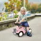 Coche Correpasillos para Bebés de 12 a 36 Meses con Bocina Compartimento de Almacenaje y Volante 58x27x35 cm Rosa