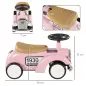 Coche Correpasillos para Bebés de 12 a 36 Meses con Bocina Compartimento de Almacenaje y Volante 58x27x35 cm Rosa