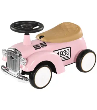 Coche Correpasillos para Bebés de 12 a 36 Meses con Bocina Compartimento de Almacenaje y Volante 58x27x35 cm Rosa