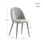Pack de 4 Sillas de Comedor Modernas Sillas de Cocina Tapizada en Terciopelo con Respaldo Alto 50x56x83 cm Gris Pack de 4 Sillas de Comedor Modernas Sillas de Cocina Tapizada en Terciopelo con Respaldo Alto 50x56x83 cm Gris