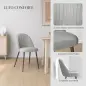 Pack de 4 Sillas de Comedor Modernas Sillas de Cocina Tapizada en Terciopelo con Respaldo Alto 50x56x83 cm Gris Pack de 4 Sillas de Comedor Modernas Sillas de Cocina Tapizada en Terciopelo con Respaldo Alto 50x56x83 cm Gris