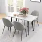 Pack de 4 Sillas de Comedor Modernas Sillas de Cocina Tapizada en Terciopelo con Respaldo Alto 50x56x83 cm Gris Pack de 4 Sillas de Comedor Modernas Sillas de Cocina Tapizada en Terciopelo con Respaldo Alto 50x56x83 cm Gris