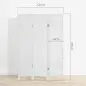 Biombo Plegable de 3 Paneles de Madera 120x170 cm Biombo Separador de Ambientes con Patrones Tallados Elegantes Blanco