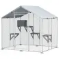 Refugio Exterior Grande para Gatos Jaula de Acero Galvanizado con Techo Impermeable para 5 Gatos 200x170x195 cm Plateado Refugio Exterior Grande para Gatos Jaula de Acero Galvanizado con Techo Impermeable para 5 Gatos 200x170x195 cm Plateado