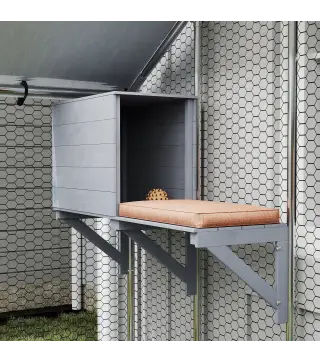 Refugio Exterior Grande para Gatos Jaula de Acero Galvanizado con Techo Impermeable para 5 Gatos 200x170x195 cm Plateado