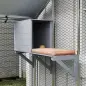 Refugio Exterior Grande para Gatos Jaula de Acero Galvanizado con Techo Impermeable para 5 Gatos 200x170x195 cm Plateado Refugio Exterior Grande para Gatos Jaula de Acero Galvanizado con Techo Impermeable para 5 Gatos 200x170x195 cm Plateado