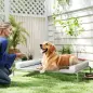 Cama Elevada para Perros Refrescante con Refuerzos Extraíbles Malla Transpirable y Marco de Acero 130x90x30 cm Gris Cama Elevada para Perros Refrescante con Refuerzos Extraíbles Malla Transpirable y Marco de Acero 130x90x30 cm Gris