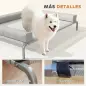 Cama Elevada para Perros Refrescante con Refuerzos Extraíbles Malla Transpirable y Marco de Acero 130x90x30 cm Gris Cama Elevada para Perros Refrescante con Refuerzos Extraíbles Malla Transpirable y Marco de Acero 130x90x30 cm Gris