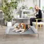 Cama Elevada para Perros Refrescante con Refuerzos Extraíbles Malla Transpirable y Marco de Acero 130x90x30 cm Gris Cama Elevada para Perros Refrescante con Refuerzos Extraíbles Malla Transpirable y Marco de Acero 130x90x30 cm Gris