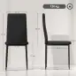 Pack de 6 Sillas de Comedor Modernas Tapizadas en Lino Sintético con Respaldo Alto y Patas de Metal 41x50x97 cm Negro Pack de 6 Sillas de Comedor Modernas Tapizadas en Lino Sintético con Respaldo Alto y Patas de Metal 41x50x97 cm Negro