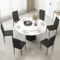 Pack de 6 Sillas de Comedor Modernas Tapizadas en Lino Sintético con Respaldo Alto y Patas de Metal 41x50x97 cm Negro Pack de 6 Sillas de Comedor Modernas Tapizadas en Lino Sintético con Respaldo Alto y Patas de Metal 41x50x97 cm Negro