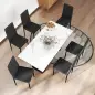Pack de 6 Sillas de Comedor Modernas Tapizadas en Lino Sintético con Respaldo Alto y Patas de Metal 41x50x97 cm Negro Pack de 6 Sillas de Comedor Modernas Tapizadas en Lino Sintético con Respaldo Alto y Patas de Metal 41x50x97 cm Negro