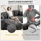 Sofá Chaise Longue Reversible de 3 Plazas 2 Almohadas Tapizado en Lino Marco de Acero 242x156x87 cm Gris Oscuro Sofá Chaise Longue Reversible de 3 Plazas 2 Almohadas Tapizado en Lino Marco de Acero 242x156x87 cm Gris Oscuro