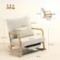 Silla Mecedora Nórdica con Reposapiés Respaldo Ajustable Mecedora de Pana Patas de Madera y Reposabrazos Cojín Crema Silla Mecedora Nórdica con Reposapiés Respaldo Ajustable Mecedora de Pana Patas de Madera y Reposabrazos Cojín Crema