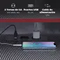 Escritorio Esquinero con Enchufes en Forma de L 128x128 cm con Soporte para Monitor Gancho y Portavasos Negro Escritorio Esquinero con Enchufes en Forma de L 128x128 cm con Soporte para Monitor Gancho y Portavasos Negro
