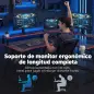 Escritorio Esquinero con Enchufes en Forma de L 128x128 cm con Soporte para Monitor Gancho y Portavasos Negro Escritorio Esquinero con Enchufes en Forma de L 128x128 cm con Soporte para Monitor Gancho y Portavasos Negro