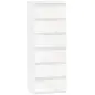 Cómoda de Dormitorio con 6 Cajones Estrecha Sinfonier Ahorro Espacio 40x35x109 cm Blanco Brillo Cómoda de Dormitorio con 6 Cajones Estrecha Sinfonier Ahorro Espacio 40x35x109 cm Blanco Brillo