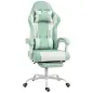 Silla Gamer con Lumbar Masaje Vibración Reclinable 155° Altura Ajustable Reposacabezas y Reposapiés Retráctil Azul Silla Gamer con Lumbar Masaje Vibración Reclinable 155° Altura Ajustable Reposacabezas y Reposapiés Retráctil Azul