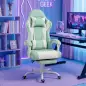 Silla Gamer con Lumbar Masaje Vibración Reclinable 155° Altura Ajustable Reposacabezas y Reposapiés Retráctil Azul Silla Gamer con Lumbar Masaje Vibración Reclinable 155° Altura Ajustable Reposacabezas y Reposapiés Retráctil Azul