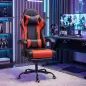 Silla Gamer con Lumbar Masaje Vibración Reclinable 155° Altura Ajustable Reposacabezas y Reposapiés Retráctil Rojo Silla Gamer con Lumbar Masaje Vibración Reclinable 155° Altura Ajustable Reposacabezas y Reposapiés Retráctil Rojo
