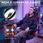 Silla Gamer con Lumbar Masaje Vibración Reclinable 155° Altura Ajustable Reposacabezas y Reposapiés Retráctil Rojo Silla Gamer con Lumbar Masaje Vibración Reclinable 155° Altura Ajustable Reposacabezas y Reposapiés Retráctil Rojo