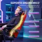 Silla Gamer con Lumbar Masaje Vibración Reclinable 155° Altura Ajustable Reposacabezas y Reposapiés Retráctil Rojo Silla Gamer con Lumbar Masaje Vibración Reclinable 155° Altura Ajustable Reposacabezas y Reposapiés Retráctil Rojo