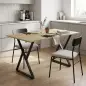 Juego de 2 Patas de Mesa de Acero Muebles Industriales con Almohadillas Ajustables y Tornillos, Negro Juego de 2 Patas de Mesa de Acero Muebles Industriales con Almohadillas Ajustables y Tornillos, Negro