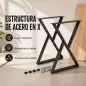 Juego de 2 Patas de Mesa de Acero Muebles Industriales con Almohadillas Ajustables y Tornillos, Negro Juego de 2 Patas de Mesa de Acero Muebles Industriales con Almohadillas Ajustables y Tornillos, Negro