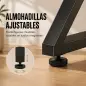 Juego de 2 Patas de Mesa de Acero Muebles Industriales con Almohadillas Ajustables y Tornillos, Negro Juego de 2 Patas de Mesa de Acero Muebles Industriales con Almohadillas Ajustables y Tornillos, Negro