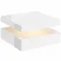 Mesa de Centro con LED RGB de Alto Brillo con Almacenamiento Abierto y Mando a Distancia 78x78x40 cm Blanco Brillante
