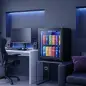 Frigorífico de Bebidas 50 L con Puerta de Vidrio Doble Iluminación LED Estante Ajustable para 48 Latas Negro Frigorífico de Bebidas 50 L con Puerta de Vidrio Doble Iluminación LED Estante Ajustable para 48 Latas Negro