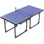 Mesa de Ping-Pong Plegable con Red y Marco de Acero para Interior y Exterior 182x91x76 cm Azul