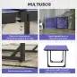Mesa de Ping-Pong Plegable con Red y Marco de Acero para Interior y Exterior 182x91x76 cm Azul