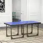 Mesa de Ping-Pong Plegable con Red y Marco de Acero para Interior y Exterior 182x91x76 cm Azul