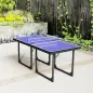 Mesa de Ping-Pong Plegable con Red y Marco de Acero para Interior y Exterior 182x91x76 cm Azul