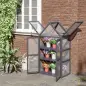 Mini Invernadero de 3 Niveles para Plantas con Techo Abatible y Puertas Dobles Resistente a la Intemperie 70,5x42x132 cm Mini Invernadero de 3 Niveles para Plantas con Techo Abatible y Puertas Dobles Resistente a la Intemperie 70,5x42x132 cm