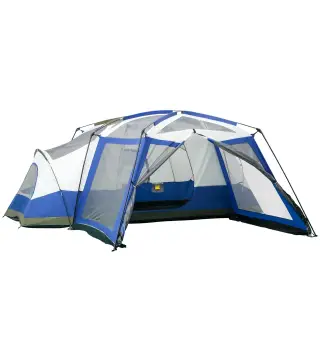 Tienda de Campaña 6-8 Personas Tienda Familiar con Vestíbulo 2 Ventanas Tienda Tipo Cúpula Poliéster 3000mm 518x487x237 cm
