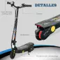 Patinete Eléctrico para Niños de 7-14 Años Plegable con Faro LED Rueda y Freno Velocidad Máxima de 12 km/h Negro