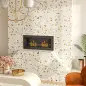 Chimenea de bioetanol mural empotrable quemador 2 x 0,85 L aprox. 3 h de duración de combustión 90 x 15 x 40 cm acero negro