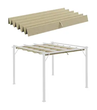Techo de repuesto para pérgola carpa retráctil de 2,5x2,5 m - Beige